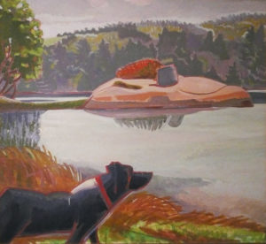 Cicely Aikman, Blue Dog, oil